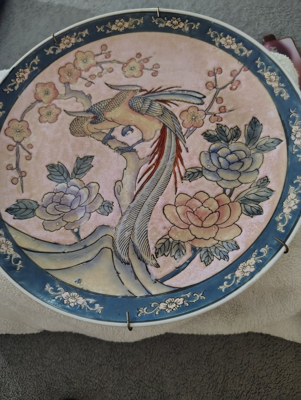 Vintage Chinoiserie Porcelain Plate
